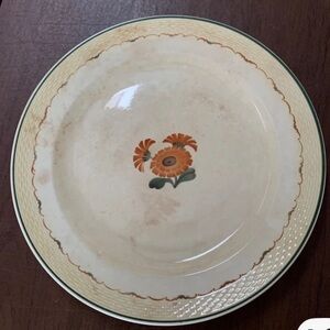 Vintage Royal Copenhagen MORGENFRUE Marigold/Zinnia Round 13" Diameter Ceramic